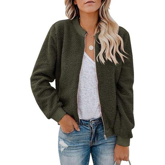 Sherpa-Polyester Fleece Jacket